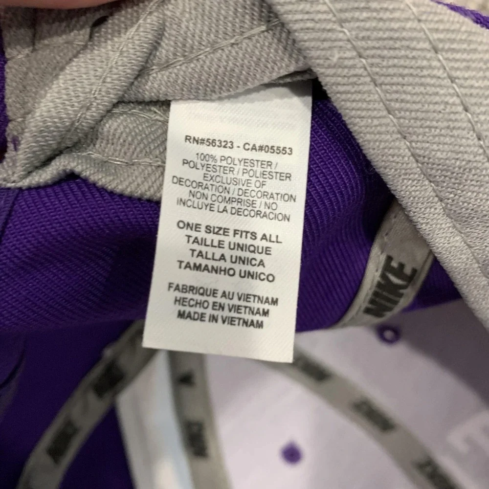 TCU Horned Frogs Hat Cap Strap Back‎ Mens One Size Purple Legacy91 Nike Dri-FIT